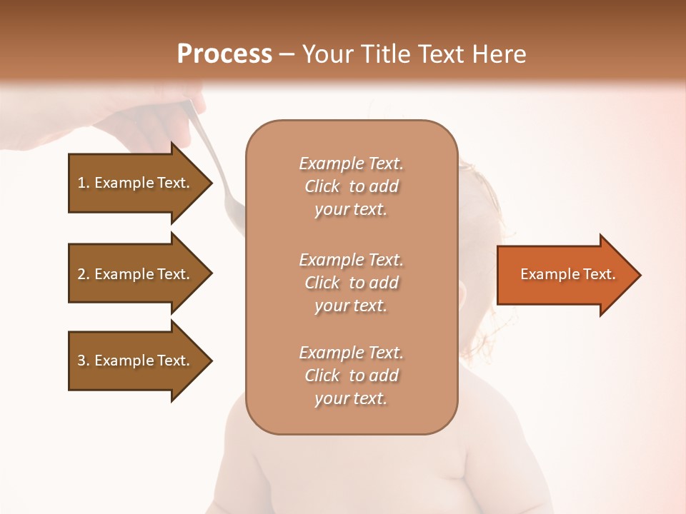 A Baby Sitting On A Pot With A Spoon In It's Mouth PowerPoint Template
