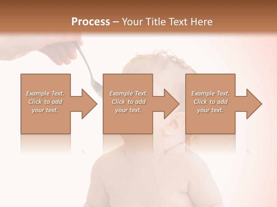 A Baby Sitting On A Pot With A Spoon In It's Mouth PowerPoint Template