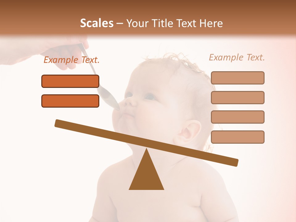 A Baby Sitting On A Pot With A Spoon In It's Mouth PowerPoint Template