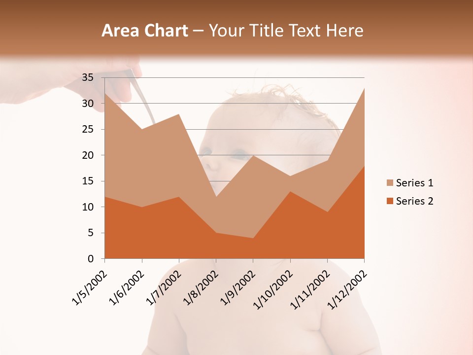 A Baby Sitting On A Pot With A Spoon In It's Mouth PowerPoint Template