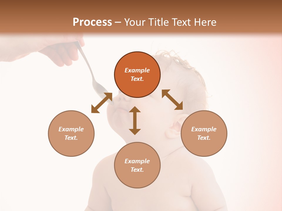 A Baby Sitting On A Pot With A Spoon In It's Mouth PowerPoint Template