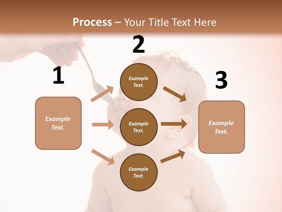 A Baby Sitting On A Pot With A Spoon In It's Mouth PowerPoint Template