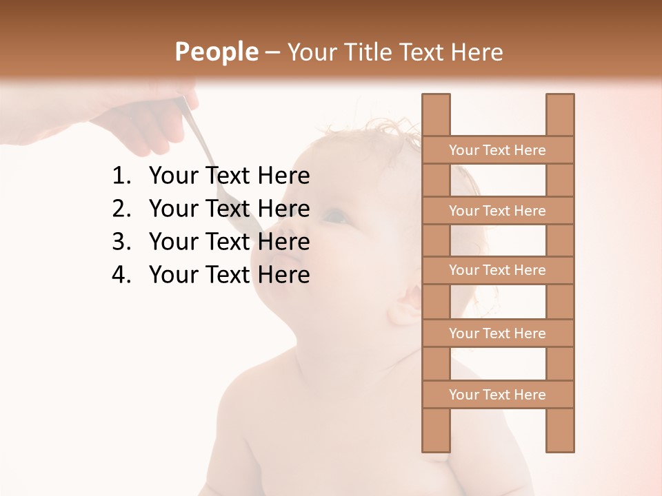 A Baby Sitting On A Pot With A Spoon In It's Mouth PowerPoint Template