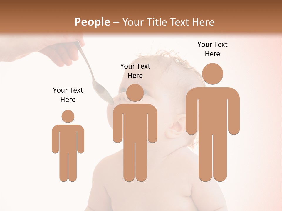 A Baby Sitting On A Pot With A Spoon In It's Mouth PowerPoint Template