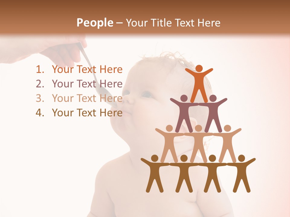 A Baby Sitting On A Pot With A Spoon In It's Mouth PowerPoint Template