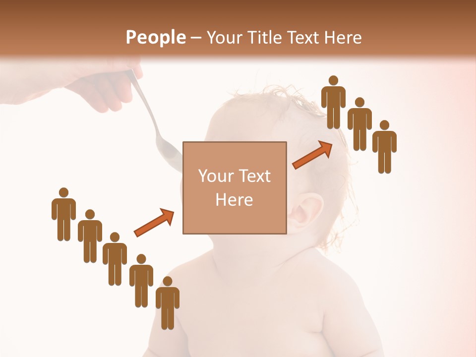 A Baby Sitting On A Pot With A Spoon In It's Mouth PowerPoint Template