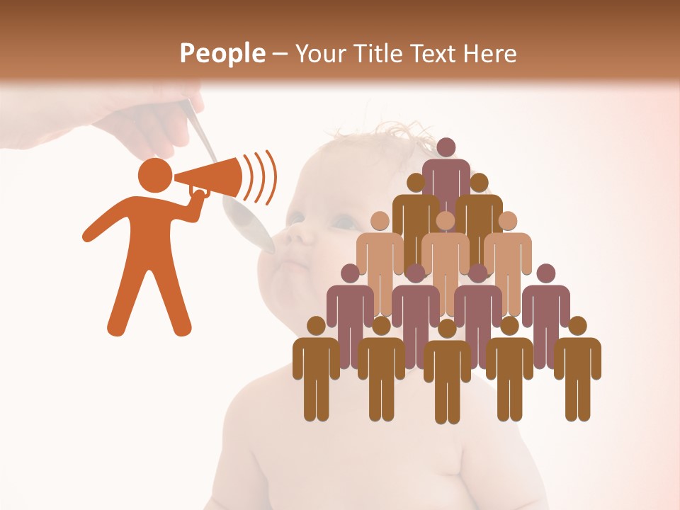 A Baby Sitting On A Pot With A Spoon In It's Mouth PowerPoint Template