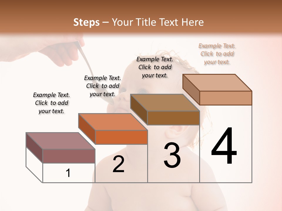 A Baby Sitting On A Pot With A Spoon In It's Mouth PowerPoint Template