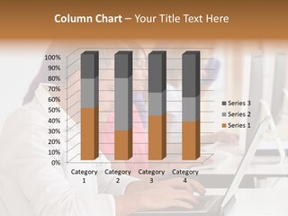 A Group Of People Sitting At A Table With Computers PowerPoint Template