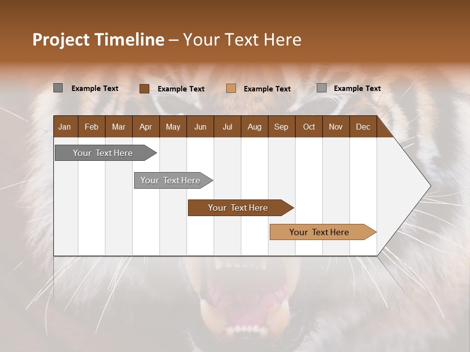 A Tiger With It's Mouth Open And It's Mouth Wide Open PowerPoint Template