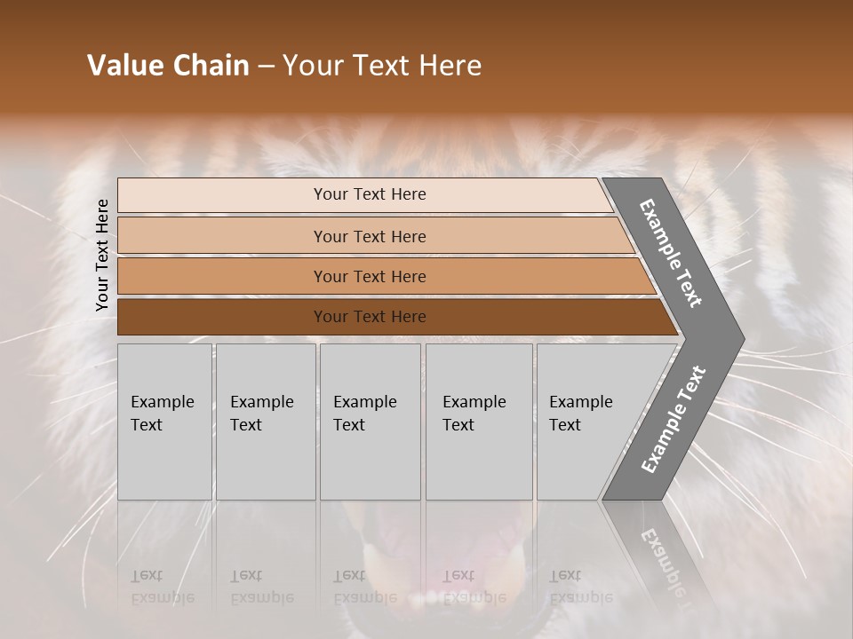 A Tiger With It's Mouth Open And It's Mouth Wide Open PowerPoint Template
