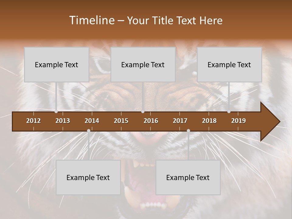 A Tiger With It's Mouth Open And It's Mouth Wide Open PowerPoint Template