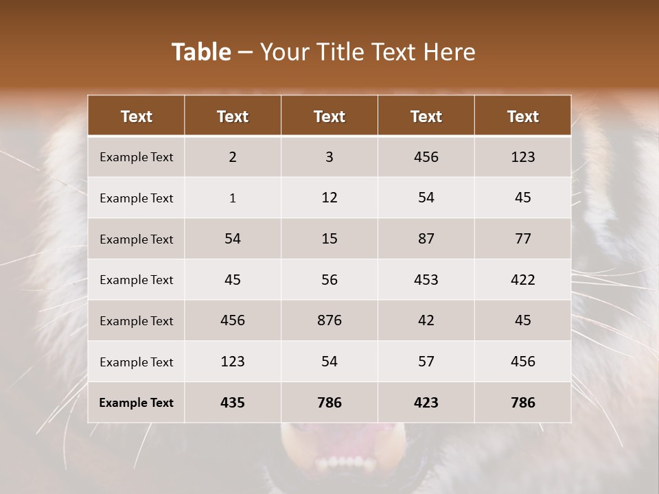 A Tiger With It's Mouth Open And It's Mouth Wide Open PowerPoint Template