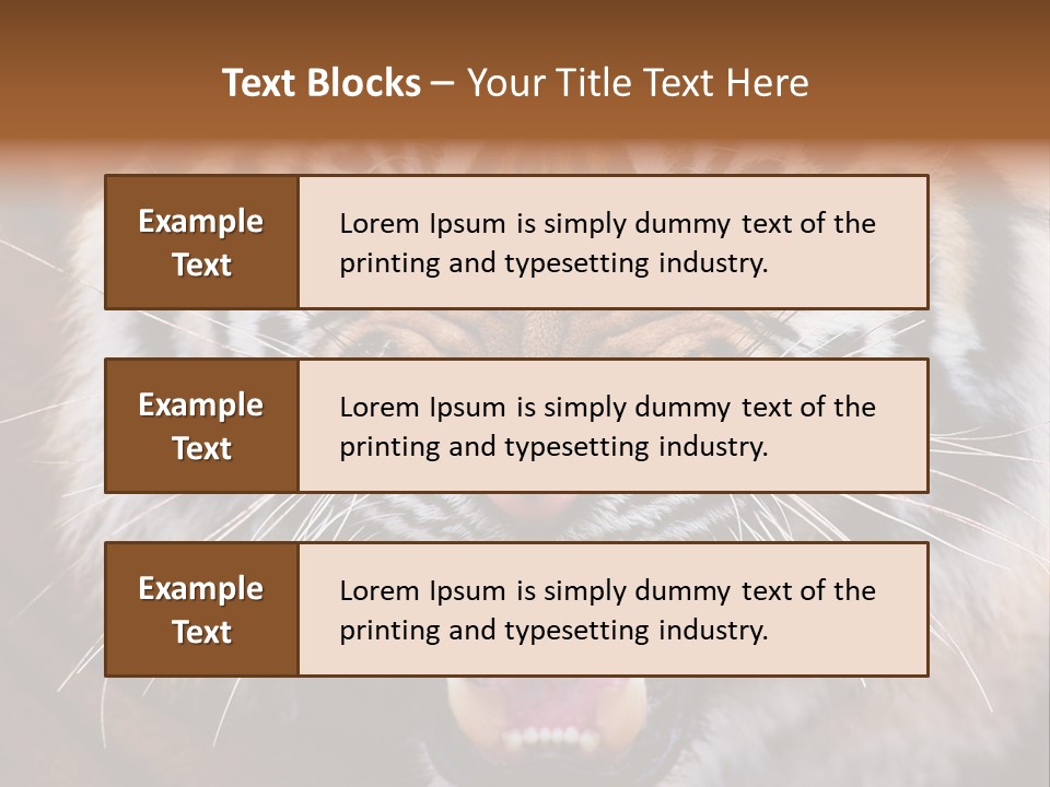 A Tiger With It's Mouth Open And It's Mouth Wide Open PowerPoint Template