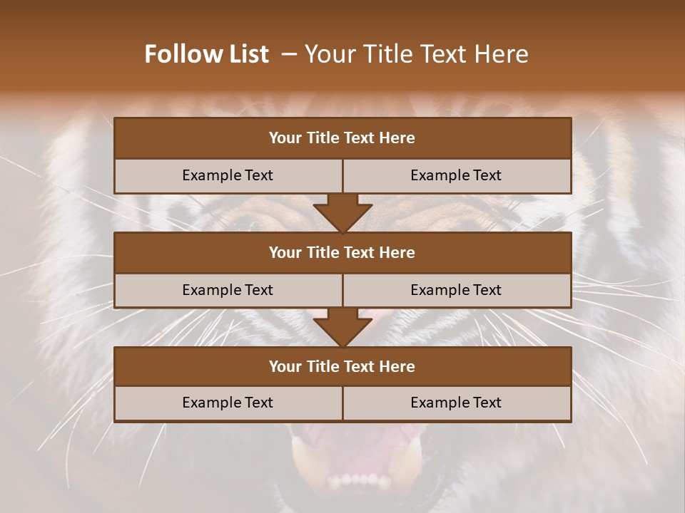 A Tiger With It's Mouth Open And It's Mouth Wide Open PowerPoint Template