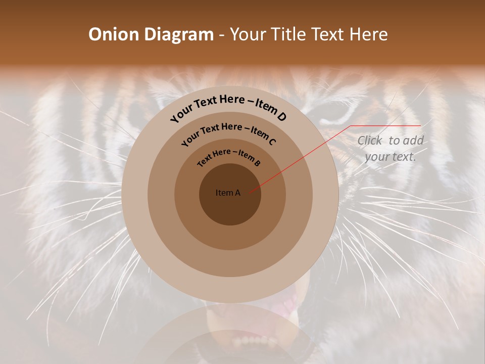 A Tiger With It's Mouth Open And It's Mouth Wide Open PowerPoint Template