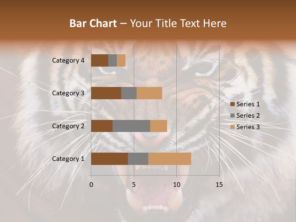 A Tiger With It's Mouth Open And It's Mouth Wide Open PowerPoint Template