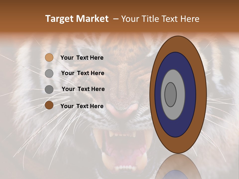 A Tiger With It's Mouth Open And It's Mouth Wide Open PowerPoint Template