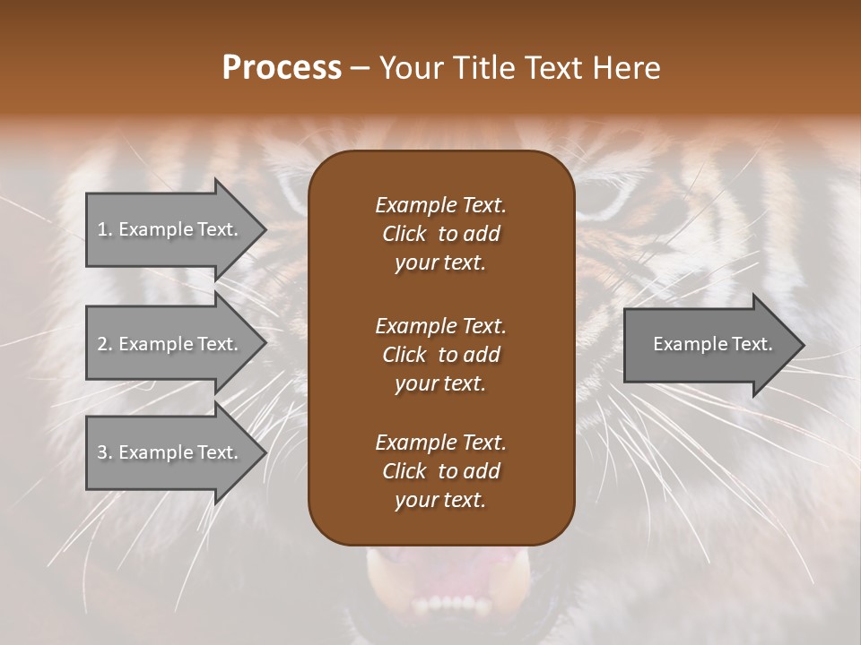 A Tiger With It's Mouth Open And It's Mouth Wide Open PowerPoint Template