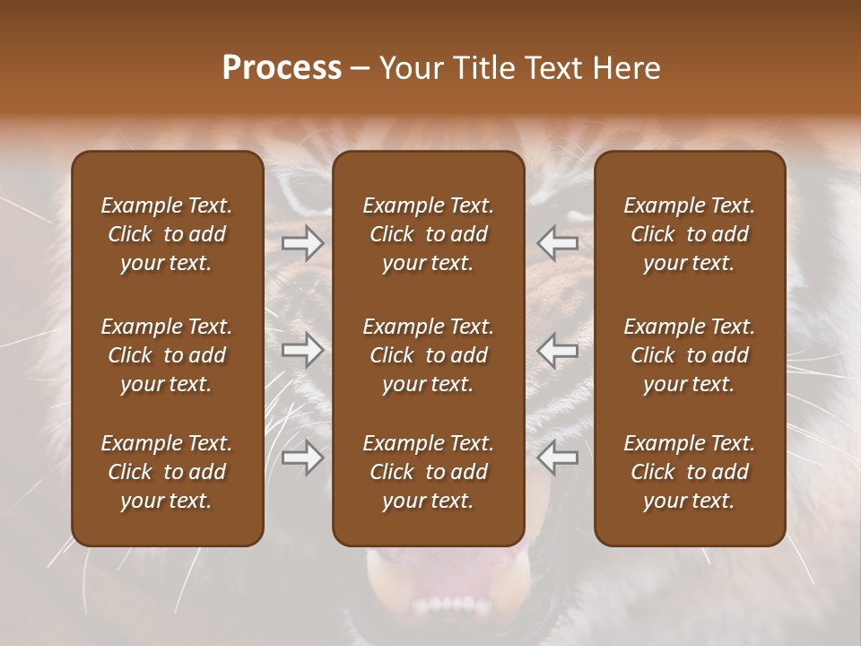 A Tiger With It's Mouth Open And It's Mouth Wide Open PowerPoint Template