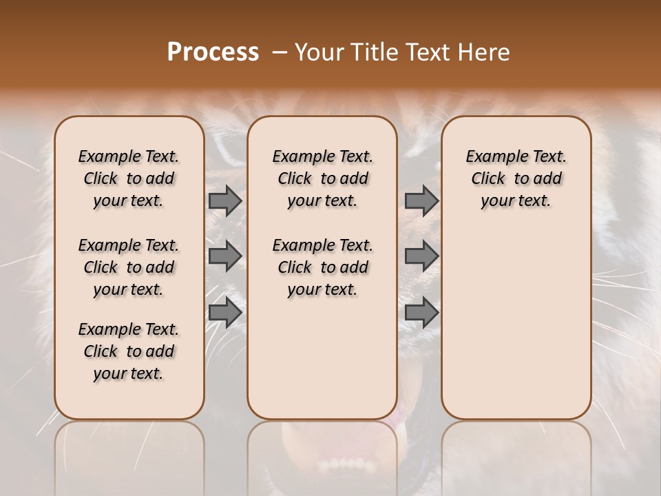 A Tiger With It's Mouth Open And It's Mouth Wide Open PowerPoint Template