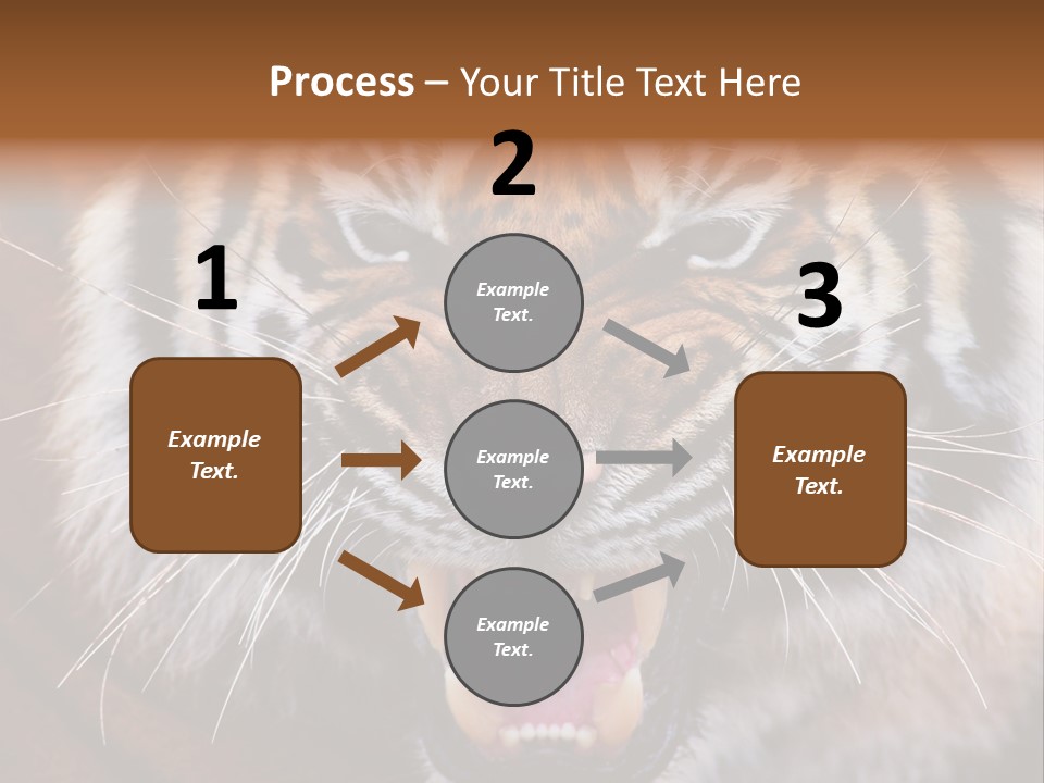 A Tiger With It's Mouth Open And It's Mouth Wide Open PowerPoint Template