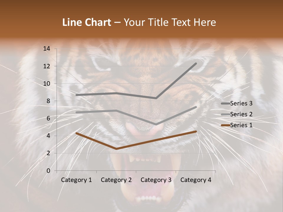 A Tiger With It's Mouth Open And It's Mouth Wide Open PowerPoint Template