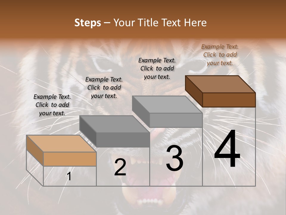 A Tiger With It's Mouth Open And It's Mouth Wide Open PowerPoint Template