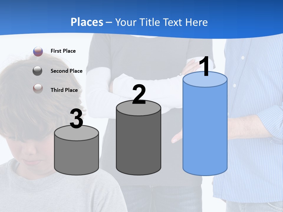 A Man Pointing At A Boy With His Arms Crossed PowerPoint Template