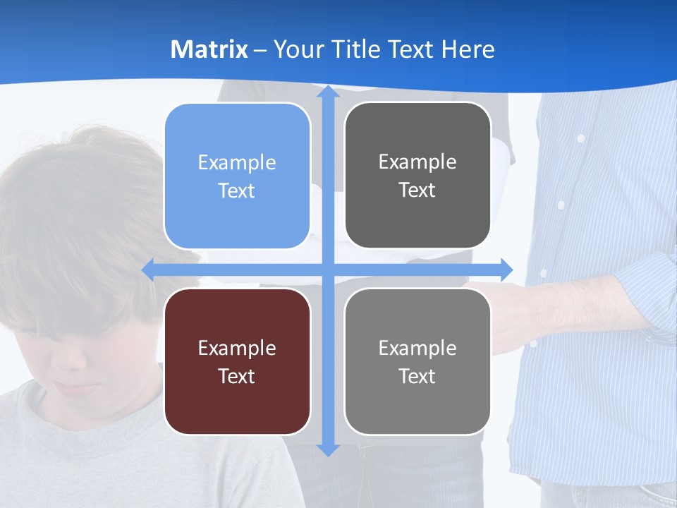 A Man Pointing At A Boy With His Arms Crossed PowerPoint Template