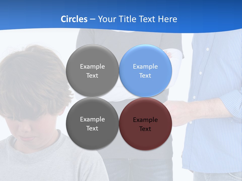 A Man Pointing At A Boy With His Arms Crossed PowerPoint Template