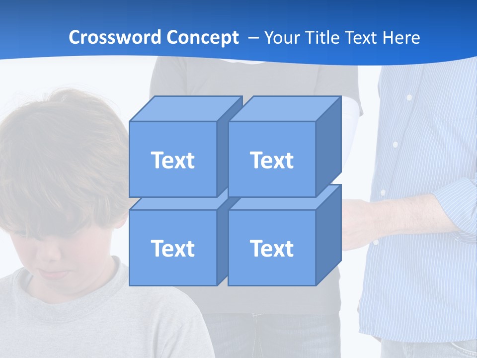 A Man Pointing At A Boy With His Arms Crossed PowerPoint Template