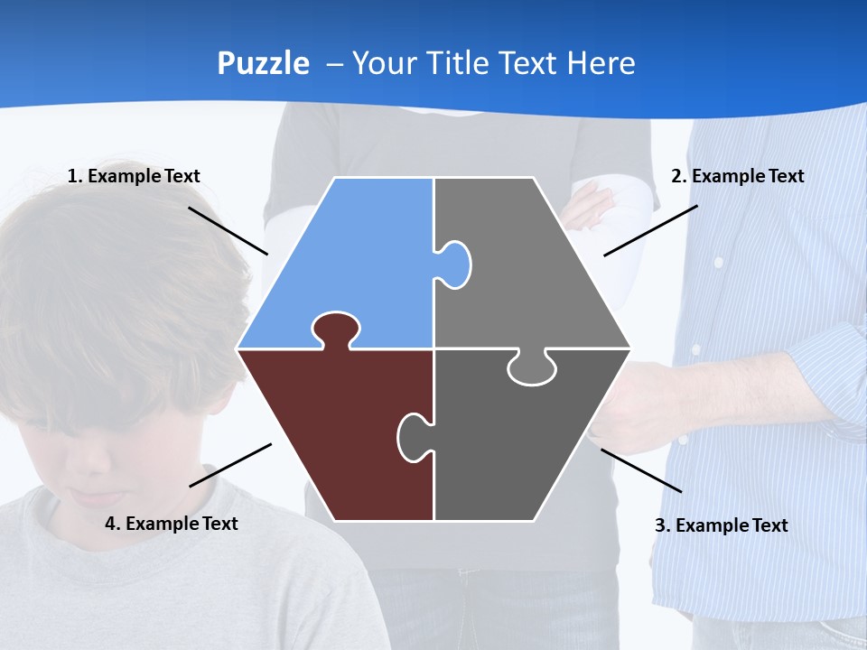 A Man Pointing At A Boy With His Arms Crossed PowerPoint Template