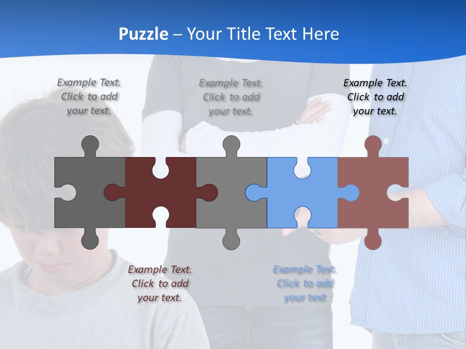 A Man Pointing At A Boy With His Arms Crossed PowerPoint Template