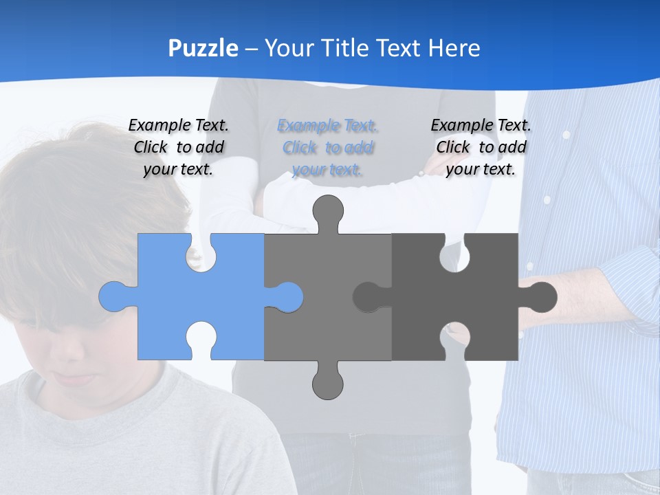 A Man Pointing At A Boy With His Arms Crossed PowerPoint Template