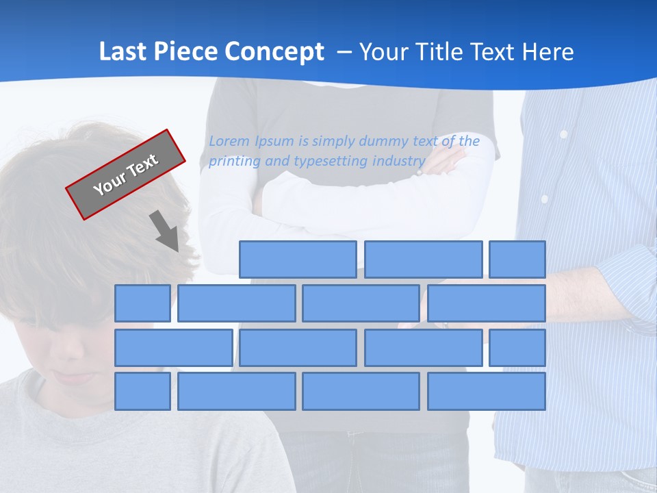 A Man Pointing At A Boy With His Arms Crossed PowerPoint Template