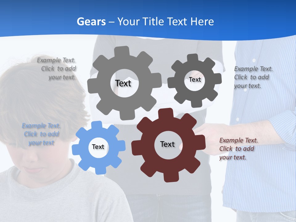 A Man Pointing At A Boy With His Arms Crossed PowerPoint Template