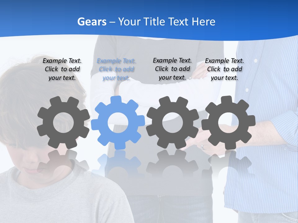 A Man Pointing At A Boy With His Arms Crossed PowerPoint Template