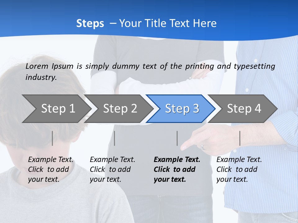 A Man Pointing At A Boy With His Arms Crossed PowerPoint Template