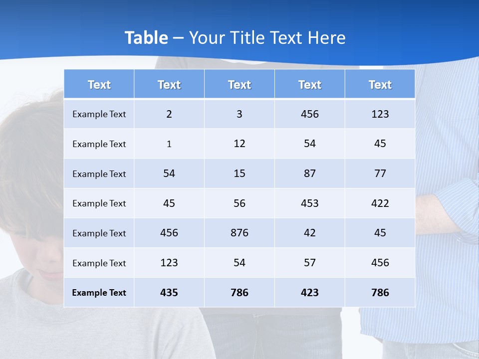 A Man Pointing At A Boy With His Arms Crossed PowerPoint Template