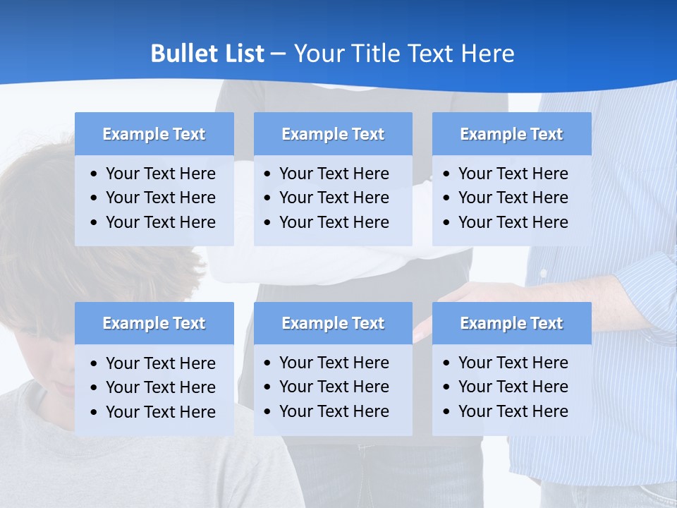 A Man Pointing At A Boy With His Arms Crossed PowerPoint Template