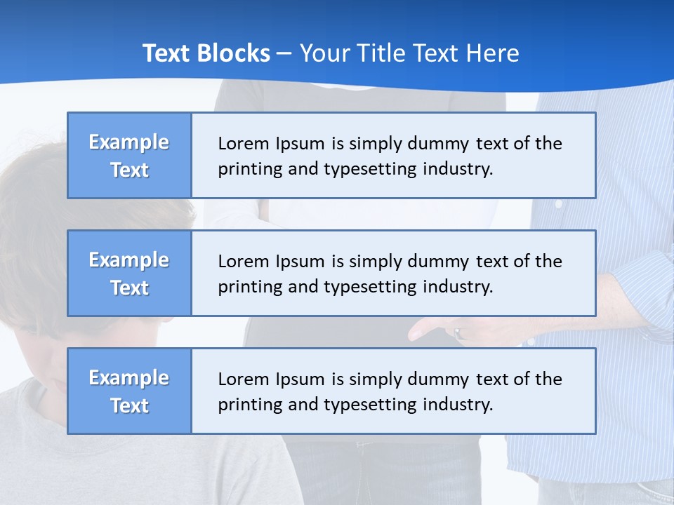 A Man Pointing At A Boy With His Arms Crossed PowerPoint Template