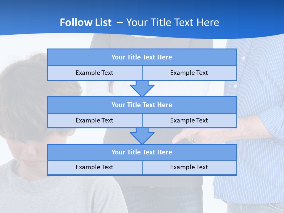 A Man Pointing At A Boy With His Arms Crossed PowerPoint Template