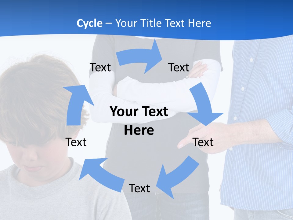 A Man Pointing At A Boy With His Arms Crossed PowerPoint Template