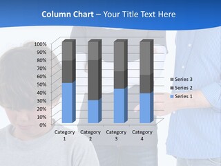 A Man Pointing At A Boy With His Arms Crossed PowerPoint Template