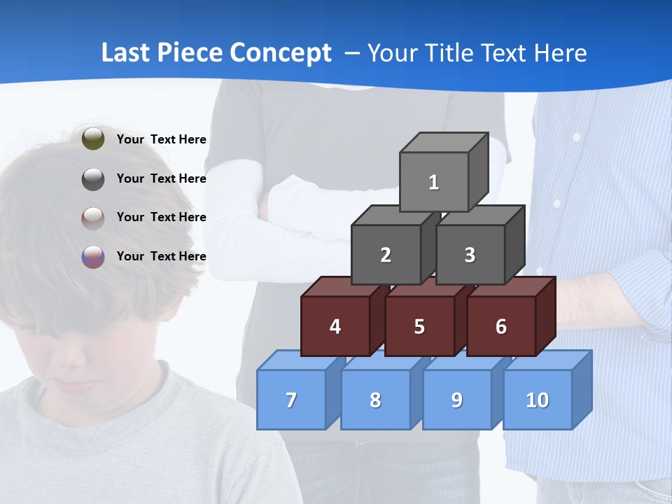 A Man Pointing At A Boy With His Arms Crossed PowerPoint Template