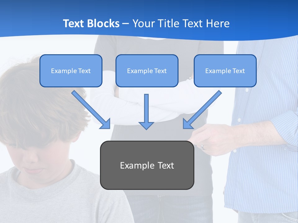 A Man Pointing At A Boy With His Arms Crossed PowerPoint Template