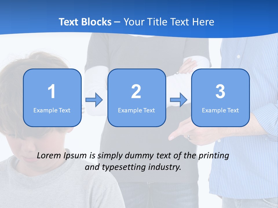 A Man Pointing At A Boy With His Arms Crossed PowerPoint Template