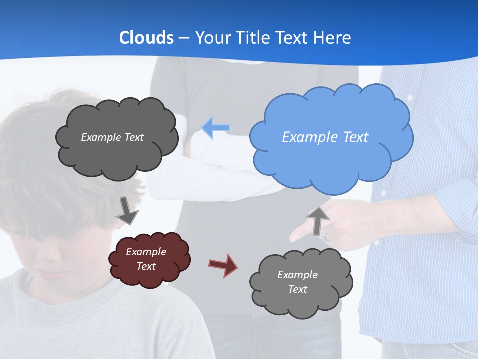 A Man Pointing At A Boy With His Arms Crossed PowerPoint Template