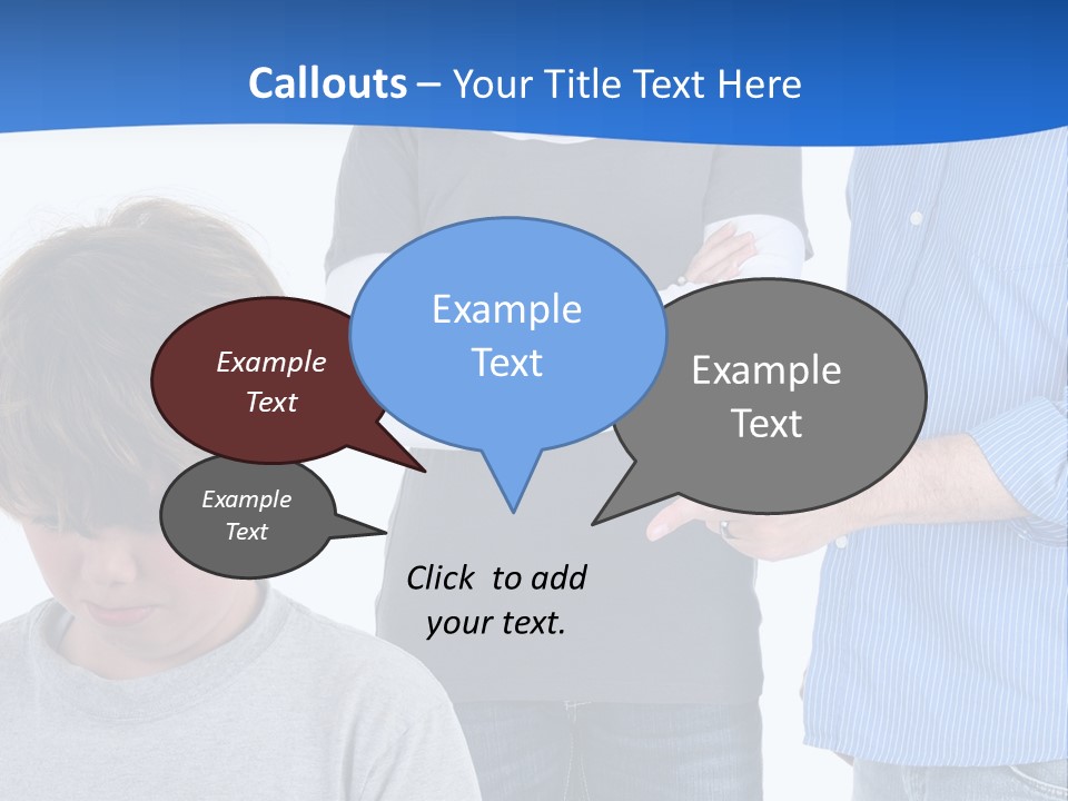 A Man Pointing At A Boy With His Arms Crossed PowerPoint Template